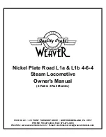 Quality Craft Weaver Nickel Plate Road L1a Owner'S Manual preview