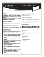 QualityCraft QCC-1000 Instruction Manual preview