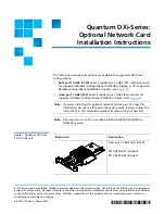 Quantum Optional X520 Dual Port 10 GbE Card Installation Instructions Manual preview