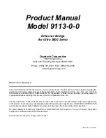Quartech 9113-0-0 Product Manual preview