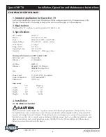 Preview for 4 page of Quest Engineering 4033750 Installation, Operation And Maintenance Instructions