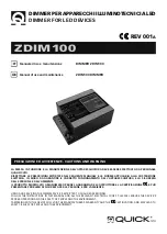 Preview for 1 page of Quick ZDIM100 Manual Of Use And Maintenance