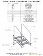 Preview for 4 page of Quik Stage QSST3 Assembly Instructions