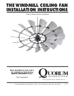 QUORUM INTERNATIONAL The Windmill Installation Instructions Manual preview