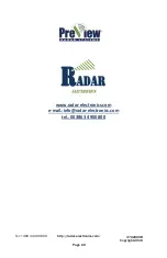 Preview for 23 page of Radar Electronics PreView Side Defender SDR8503 Operating Manual