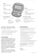 Preview for 2 page of Radica Games Solitaire Lite 9812 Instruction Manual