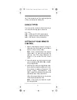 Preview for 6 page of Radio Shack 4-in-One Smart Light-Up Remote Control Owner'S Manual