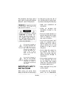 Preview for 3 page of Radio Shack 43-2151 Owner'S Manual