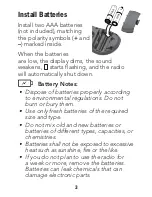 Preview for 3 page of Radio Shack AM/FM Digital Armband Radio User Manual