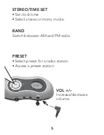 Preview for 5 page of Radio Shack AM/FM Digital Armband Radio User Manual