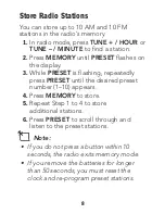 Preview for 8 page of Radio Shack AM/FM Digital Armband Radio User Manual