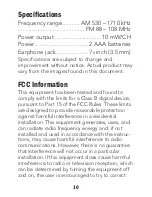 Preview for 10 page of Radio Shack AM/FM Digital Armband Radio User Manual