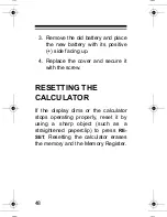 Preview for 48 page of Radio Shack Building trades calculator Owner'S Manual