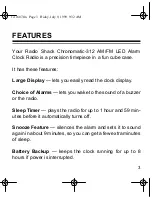 Preview for 3 page of Radio Shack CHRONOMATIC-312 Owner'S Manual