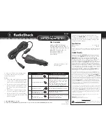 Preview for 1 page of Radio Shack GPS Car Adapter Datasheet