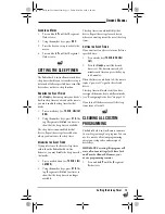 Preview for 13 page of Radio Shack Kameleon 4-in-One Owner'S Manual