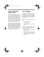 Preview for 4 page of Radio Shack TAD-1009 Owner'S Manual