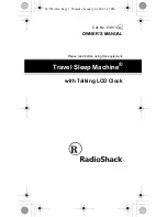 Radio Shack TRAVEL SLEEP MACHINE 63-974 Owner'S Manual preview