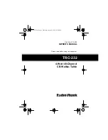 Radio Shack TRC-232 Owner'S Manual preview