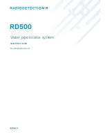 Radiodetection RD500 Quick Start Manual preview