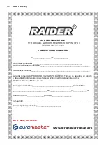 Preview for 86 page of Raider Pro RDP-SPC20 SOLO User Manual