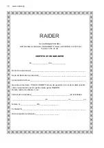 Preview for 78 page of Raider RD-AG37 User Manual