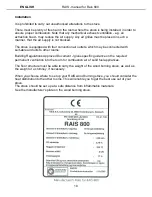 Preview for 10 page of RAIS 800 Instructions For Installation, Use And Maintenance Manual