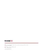 Preview for 31 page of RAISE 3D Pro2 Plus Quick Start Manual