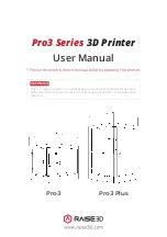 Preview for 1 page of Raise3D Pro3 Plus User Manual