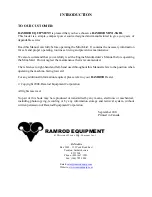 Preview for 3 page of RAMROD 3300 Operator'S Manual