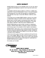 Preview for 28 page of Ramsey Winch HD 234 RAM-LOK Operating, Service And Maintenance Manual