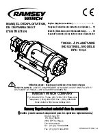 Preview for 22 page of Ramsey Winch RPH 133,4 Operating, Service And Maintenance Manual