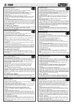 Preview for 2 page of Rapid G1000 Operating Instructions