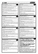 Preview for 3 page of Rapid G1000 Operating Instructions