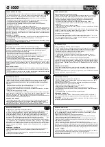 Preview for 4 page of Rapid G1000 Operating Instructions