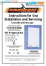 Ravenheat HE Primary AAA Instructions For Use Installation And Servicing preview