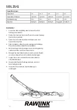 Preview for 12 page of RAWLINK 59795 Instruction Manual