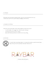 Preview for 8 page of Raybar alfresco User Manual