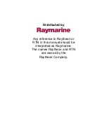 Raymarine Raynav 7000 User Manual preview