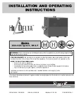 Raypak Hi Delta 302A-902A Installation And Operating Instructions Manual preview