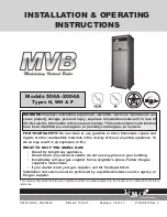 Raypak MVB 504A Installation & Operating Manual preview