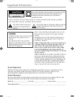 Preview for 2 page of RCA 20F410T - 20" TruFlat TV User Manual