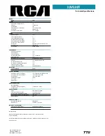 Preview for 2 page of RCA 32V520T Specification Sheet