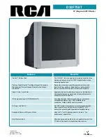 Preview for 1 page of RCA D32F750T Technical Specifications