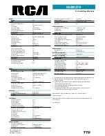 Preview for 2 page of RCA D52W27D Specification Sheet