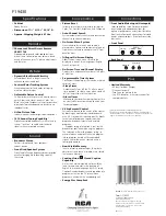 Preview for 2 page of RCA F19430 Specifications