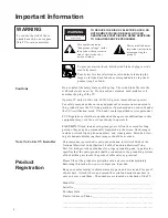 Preview for 2 page of RCA F20632SE User Manual