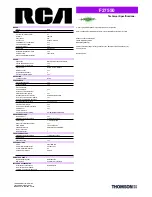 Preview for 2 page of RCA F27550 Specifications