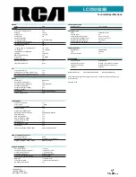 Preview for 2 page of RCA LCDS2022B Specifications