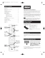 Preview for 2 page of RCA NAVILIGHT8 RCR860 User Manual